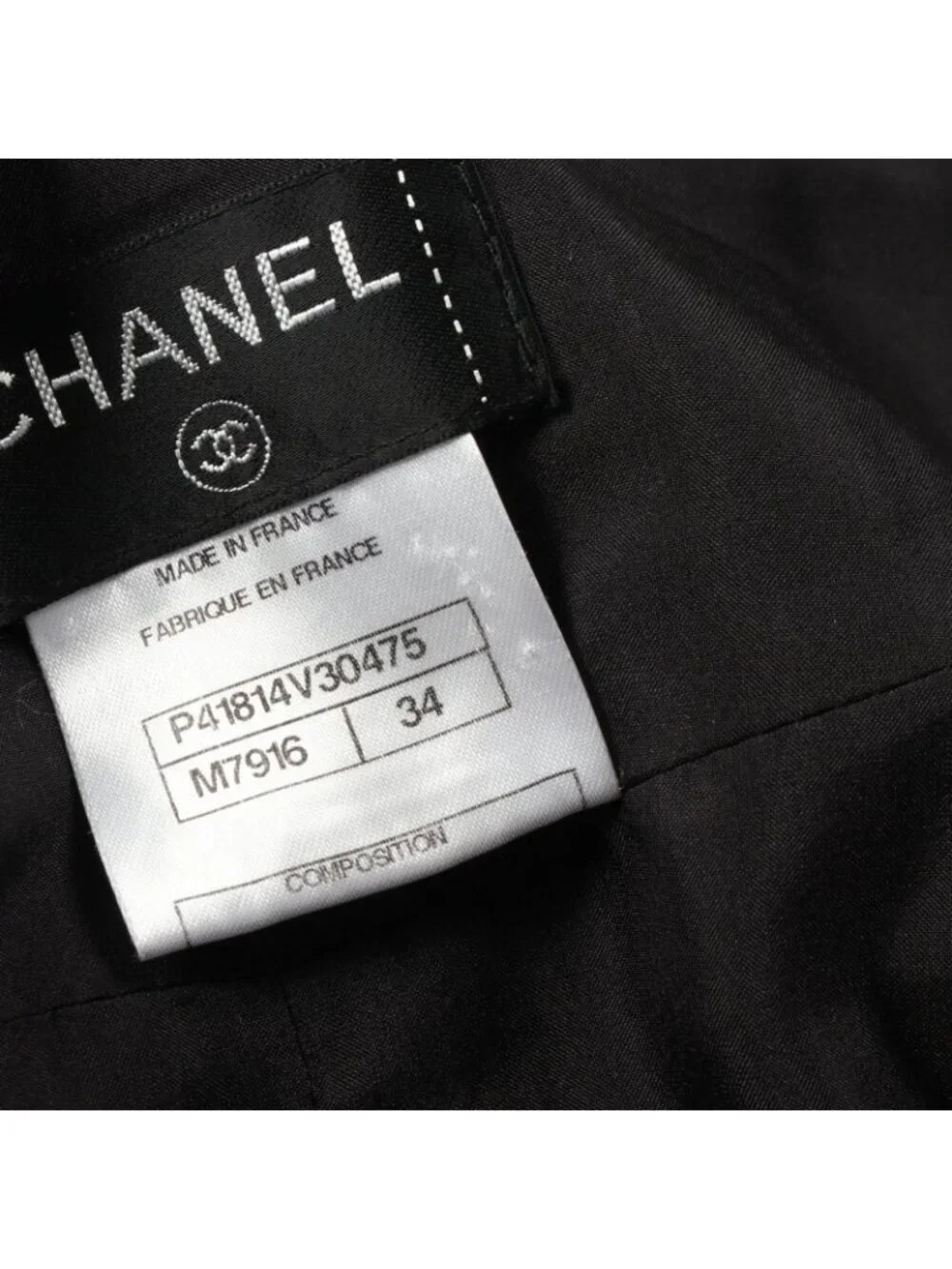 Chanel Skirt CC Logo Button Plaid Black Wool Check
